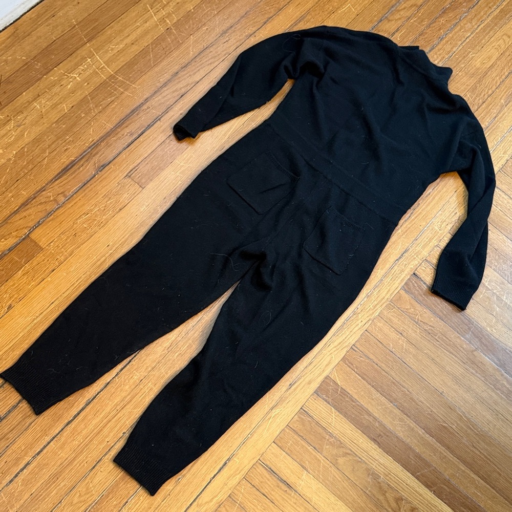 Le Bon Shoppe Cashmere Blend Sweater Button-Up Jumpsuit - Picture 4 of 5